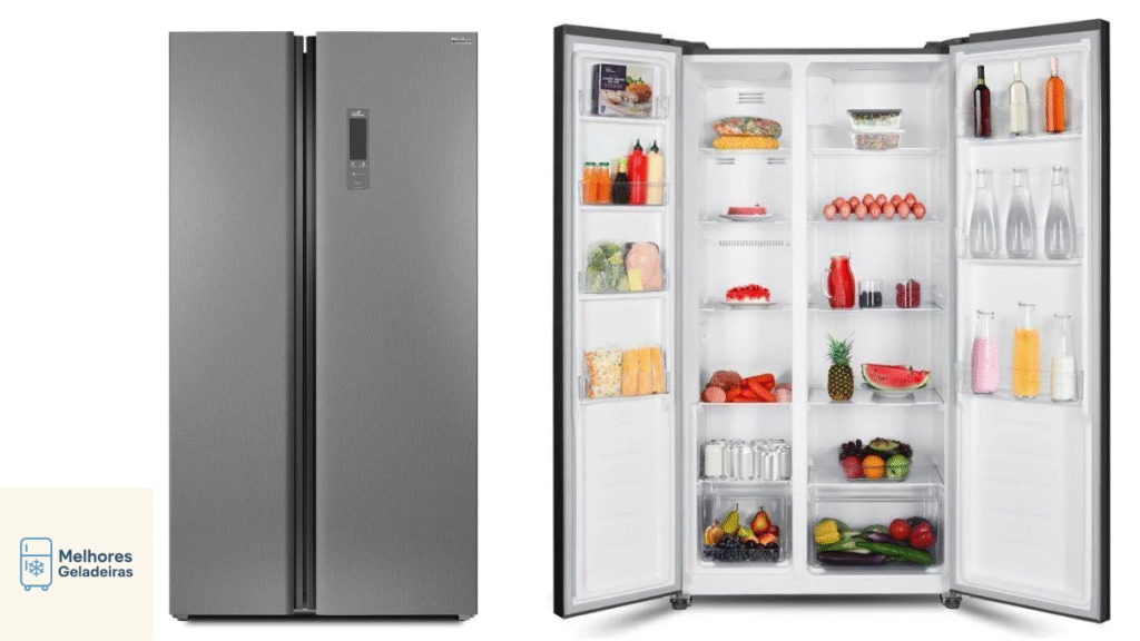 Geladeira 437l Philco Inverter Side By Side Inox 220v